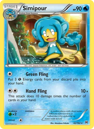 Simipour #42 · BREAKthrough Pokémon card