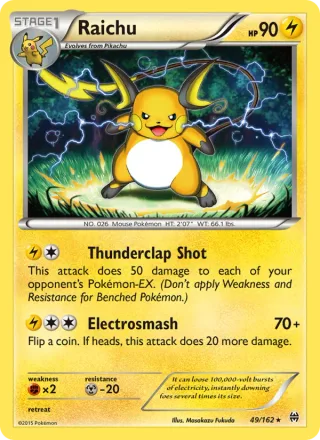 Raichu #49 · BREAKthrough Pokémon card