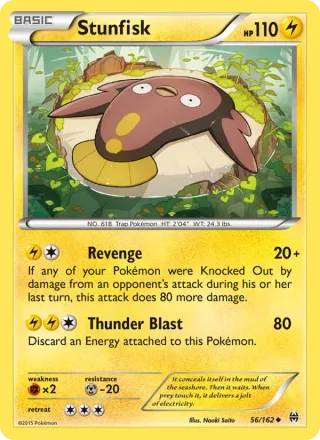 Stunfisk #56 · BREAKthrough Pokémon card