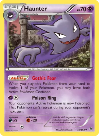 Haunter #59 · BREAKthrough Pokémon card