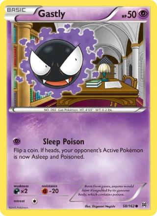 Gastly #58 · BREAKthrough Pokémon card