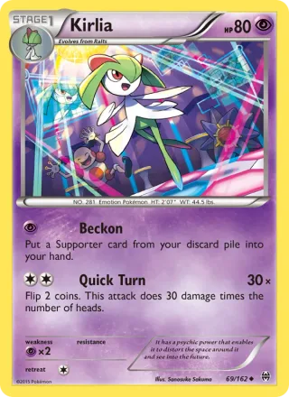 Kirlia #69 · BREAKthrough Pokémon card