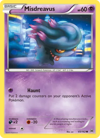 Misdreavus #65 · BREAKthrough Pokémon card