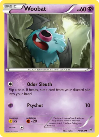 Woobat #71 · BREAKthrough Pokémon card