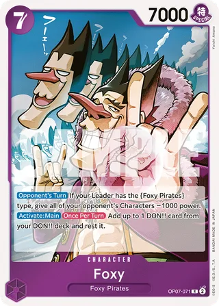 Foxy #OP07-071 · 500 Years in the Future One Piece card