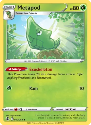 Metapod #2 · Fusion Strike Pokémon card