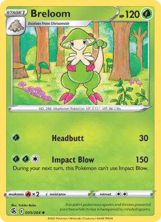 Breloom #5 · Fusion Strike Pokémon card