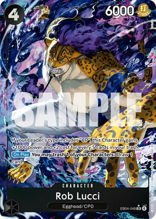 Rob Lucci (Alternate Art) #EB04-048-alternate-art · Adventure on Kami's Island One Piece card