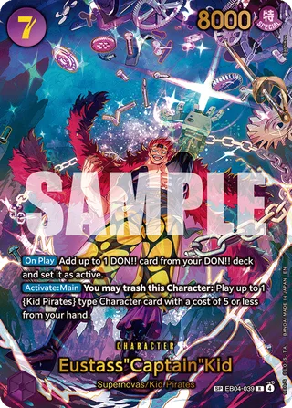 Eustass"Captain"Kid (SP) #EB04-039-sp · The Azure Sea's Seven One Piece card