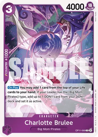 Charlotte Brulee #OP11-069 · A Fist of Divine Speed One Piece card