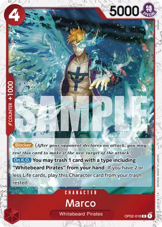 Marco (Jolly Roger Foil) #OP02-018-jolly-roger-foil · Premium Booster -The Best- One Piece card