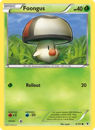 Foongus #9 · Noble Victories Pokémon card