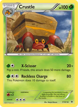 Crustle #7 · Noble Victories Pokémon card