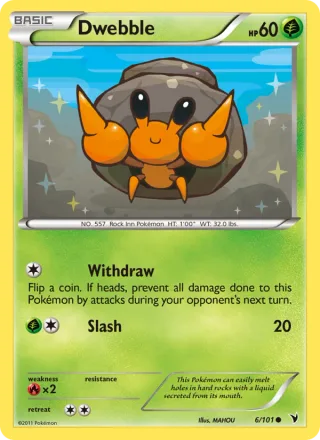 Dwebble #6 · Noble Victories Pokémon card