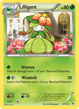 Lilligant #5 · Noble Victories Pokémon card