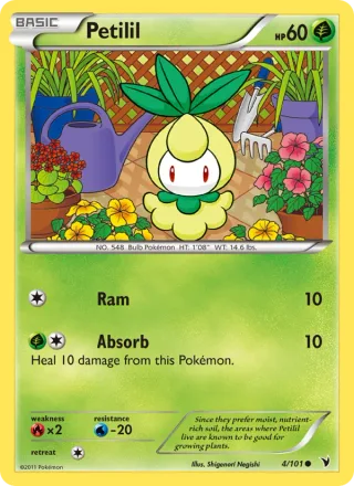 Petilil #4 · Noble Victories Pokémon card
