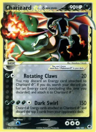 Charizard ☆ δ #100 · Dragon Frontiers Pokémon card