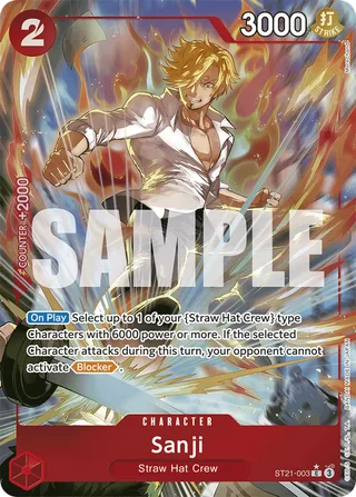 Sanji (Parallel) #ST21-003-parallel · ST-21: Starter Deck 21 EX Gear 5 One Piece card