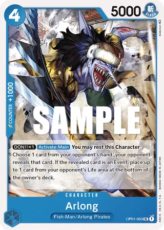 Arlong #OP01-063 · Romance Dawn One Piece card