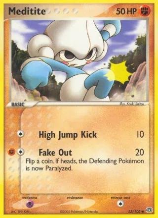 Meditite #55 · Emerald Pokémon card