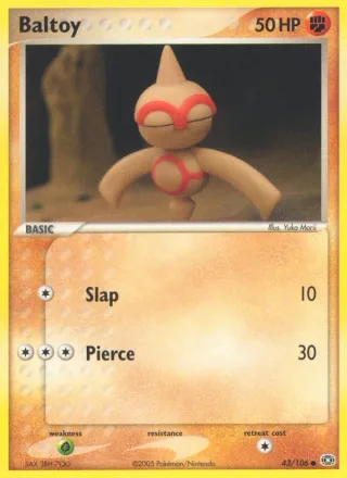 Baltoy #43 · Emerald Pokémon card