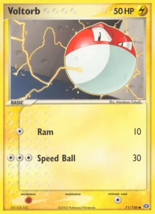 Voltorb #71 · Emerald Pokémon card