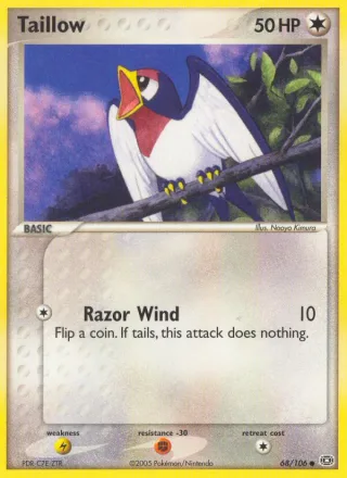 Taillow #68 · Emerald Pokémon card