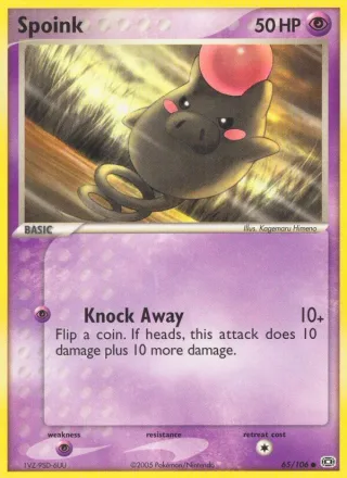 Spoink #65 · Emerald Pokémon card