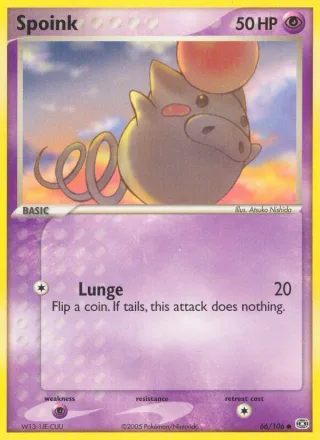 Spoink #66 · Emerald Pokémon card