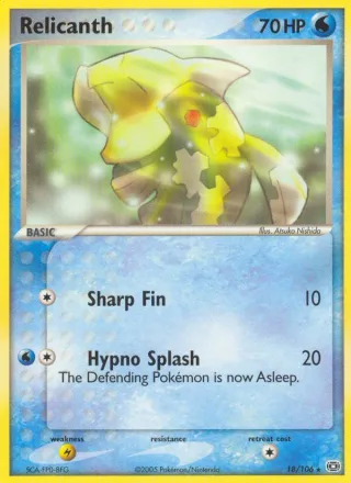 Relicanth #18 · Emerald Pokémon card