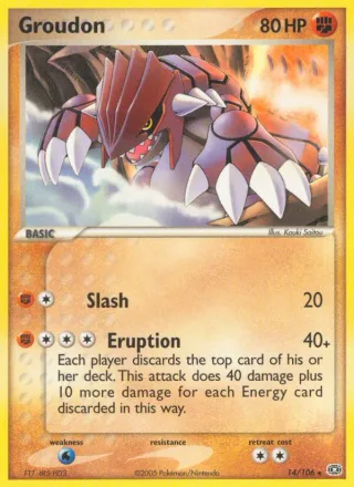 Groudon #14 · Emerald Pokémon card