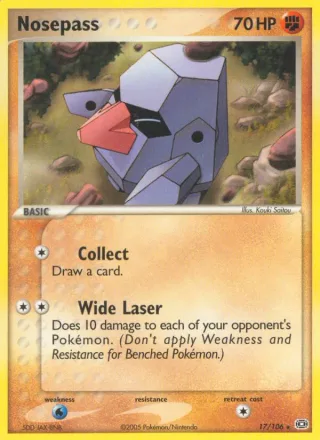 Nosepass #17 · Emerald Pokémon card