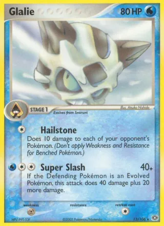 Glalie #13 · Emerald Pokémon card