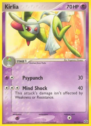 Kirlia #33 · Emerald Pokémon card