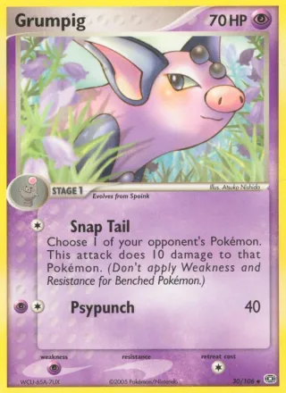 Grumpig #30 · Emerald Pokémon card