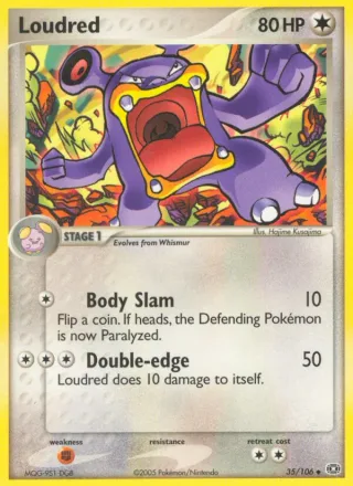 Loudred #35 · Emerald Pokémon card
