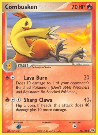 Combusken #25 · Emerald Pokémon card