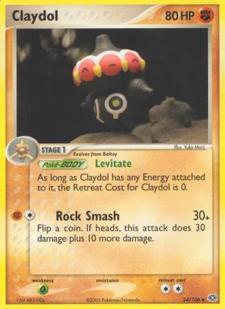 Claydol #24 · Emerald Pokémon card
