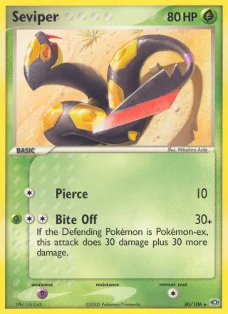 Seviper #20 · Emerald Pokémon card
