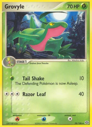 Grovyle #28 · Emerald Pokémon card