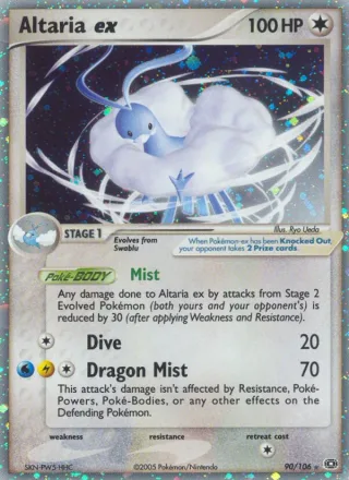 Altaria ex #90 · Emerald Pokémon card