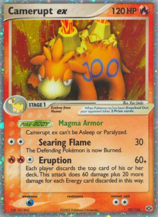 Camerupt ex #92 · Emerald Pokémon card