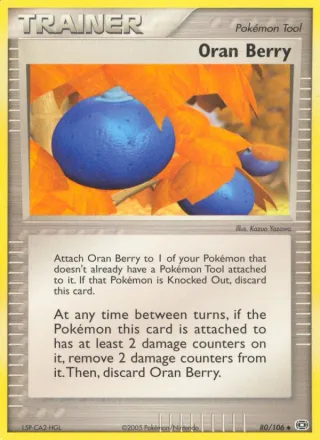 Oran Berry #80 · Emerald Pokémon card