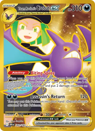Team Rocket's Crobat ex #242 · Destined Rivals Pokémon card