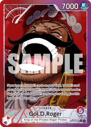 Gol.D.Roger (Alternate Art) #OP13-003-alternate-art · Carrying On His Will One Piece card