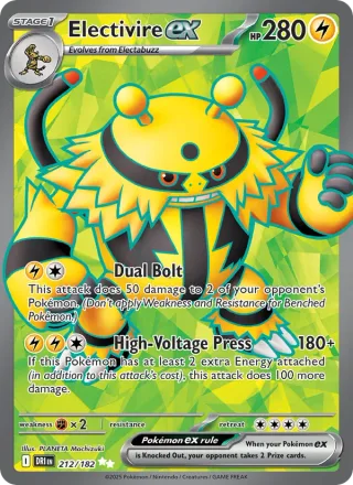 Electivire ex #212 · Destined Rivals Pokémon card
