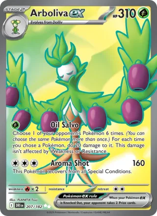 Arboliva ex #207 · Destined Rivals Pokémon card