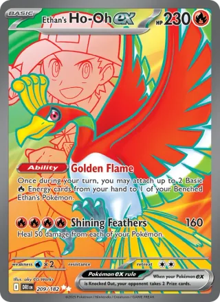 Ethan's Ho-Oh ex #209 · Destined Rivals Pokémon card