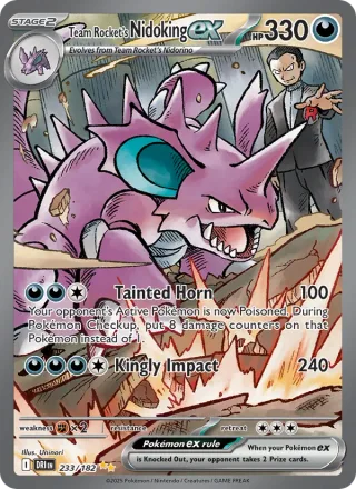 Team Rocket's Nidoking ex #233 · Destined Rivals Pokémon card