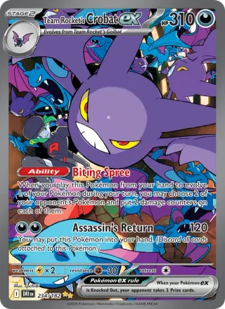 Team Rocket's Crobat ex #234 · Destined Rivals Pokémon card